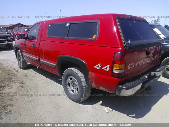 1GCEK14T62Z119258 - 2002 CHEVROLET SILVERADO K1500 RED photo 3