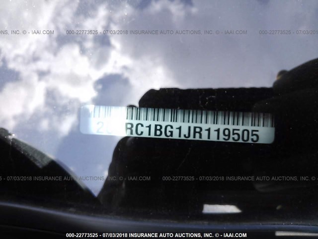 2C4RC1BG1JR119505 - 2018 CHRYSLER PACIFICA TOURING L 银色 照片 9