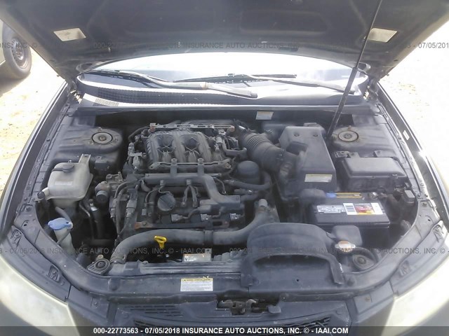 5NPEU46F86H007318 - 2006 HYUNDAI SONATA GLS/LX BLACK photo 10