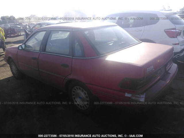 1FAPP36XXPK219150 - 1993 FORD TEMPO GL RED photo 3