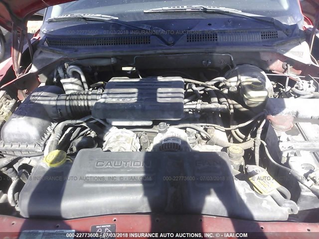 1B7GL2AN01S106689 - 2001 DODGE DAKOTA QUAD RED photo 10