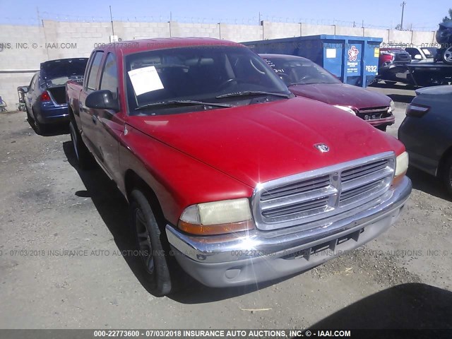 1B7GL2AN01S106689 - 2001 DODGE DAKOTA QUAD RED photo 6