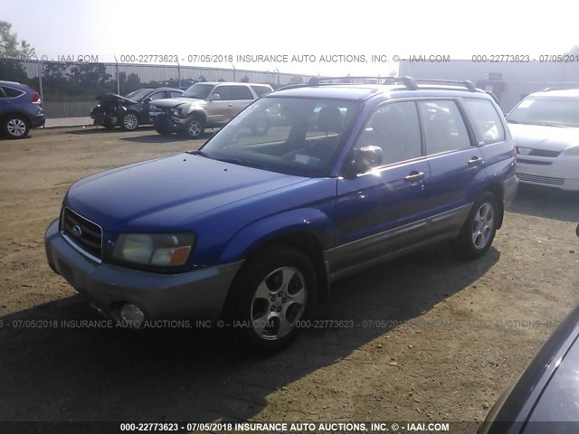 JF1SG65663H729958 - 2003 SUBARU FORESTER 2.5XS Көк фото 2