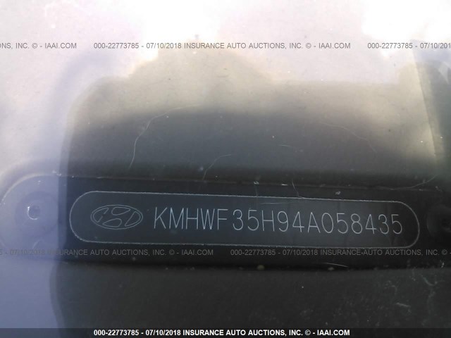 KMHWF35H94A058435 - 2004 HYUNDAI SONATA GLS/LX BLUE photo 9