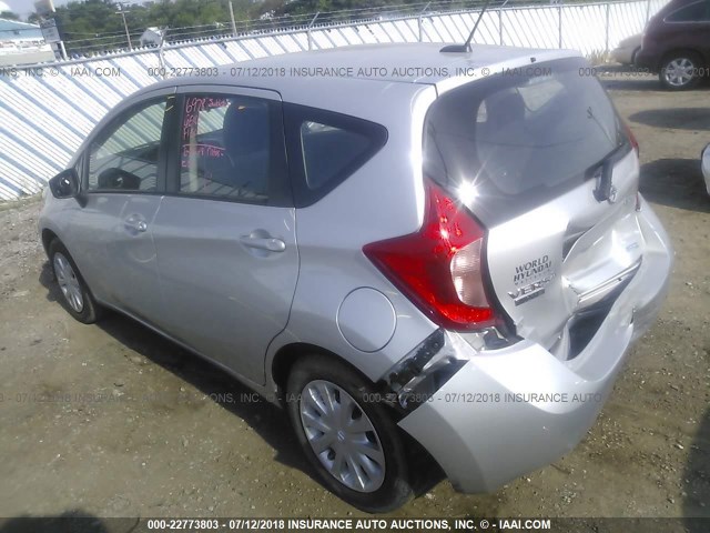 3N1CE2CP1GL400345 - 2016 NISSAN VERSA NOTE S/S PLUS/SV/SL/SR SILVER photo 3