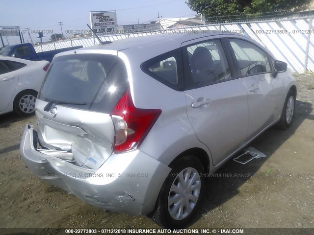 3N1CE2CP1GL400345 - 2016 NISSAN VERSA NOTE S/S PLUS/SV/SL/SR SILVER photo 4