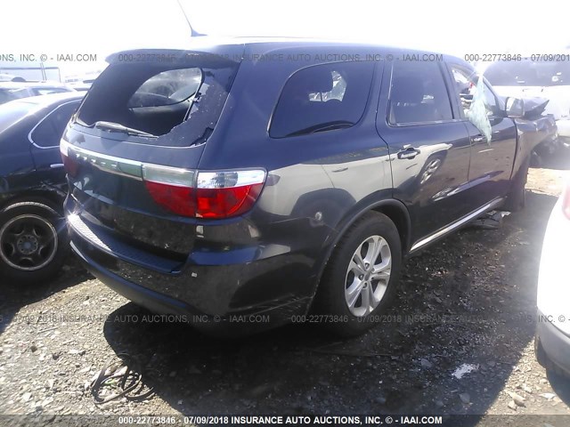 1C4RDJAG2DC505023 - 2013 DODGE DURANGO SXT BLACK photo 4