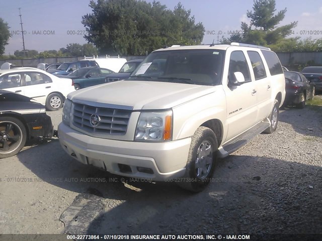 3GYFK66N75G124709 - 2005 CADILLAC ESCALADE ESV WHITE photo 2