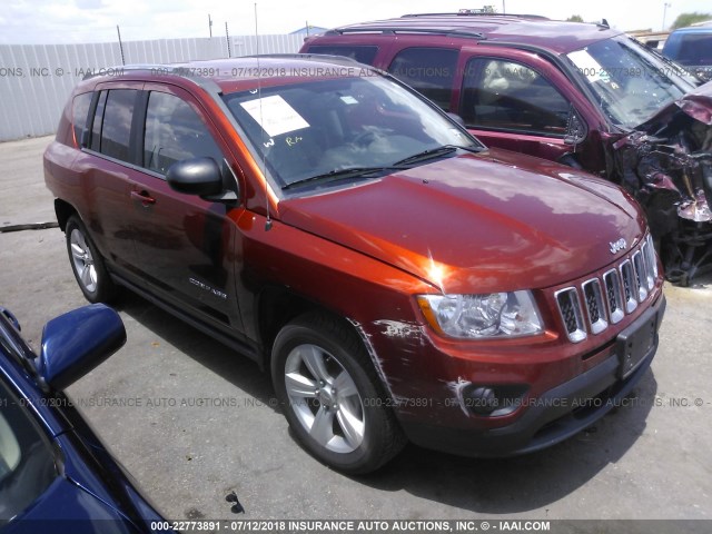 1C4NJCEA7CD589633 - 2012 JEEP COMPASS LATITUDE 橙色 照片 1