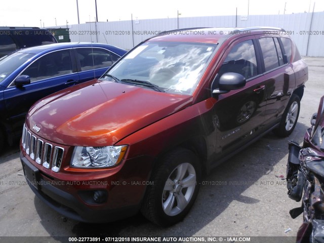 1C4NJCEA7CD589633 - 2012 JEEP COMPASS LATITUDE 橙色 照片 2