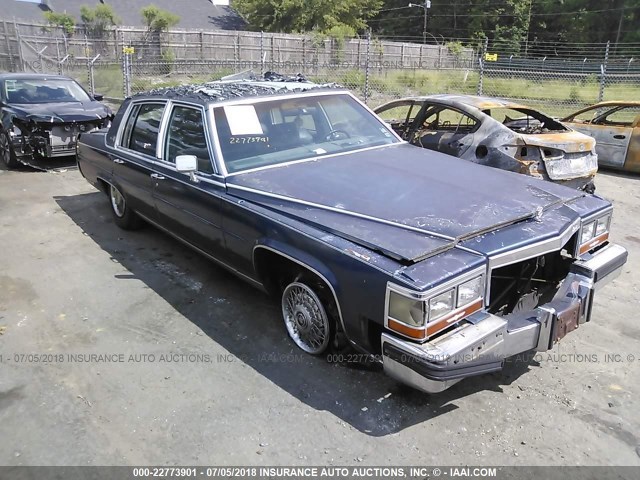 1G6DW51Y8H9747387 - 1987 CADILLAC BROUGHAM Navy photo 1