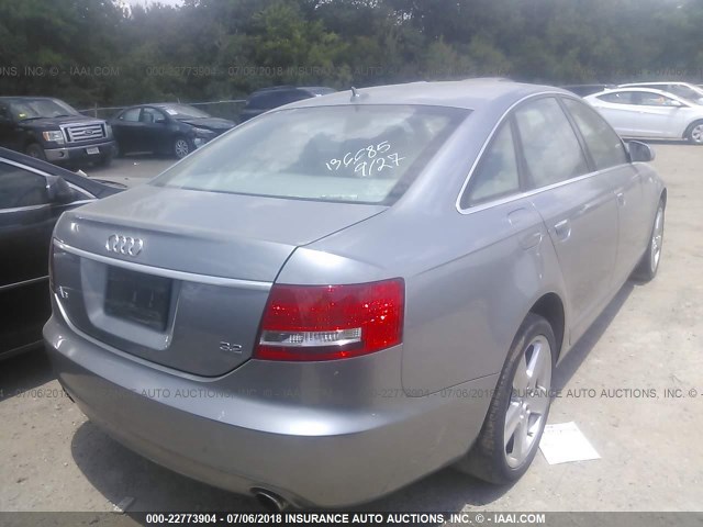 WAUAH74F98N108021 - 2008 AUDI A6 3.2 GRAY photo 4