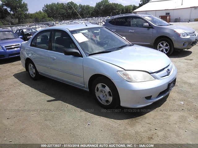 JHMES96605S012644 - 2005 HONDA CIVIC HYBRID Light Blue photo 1