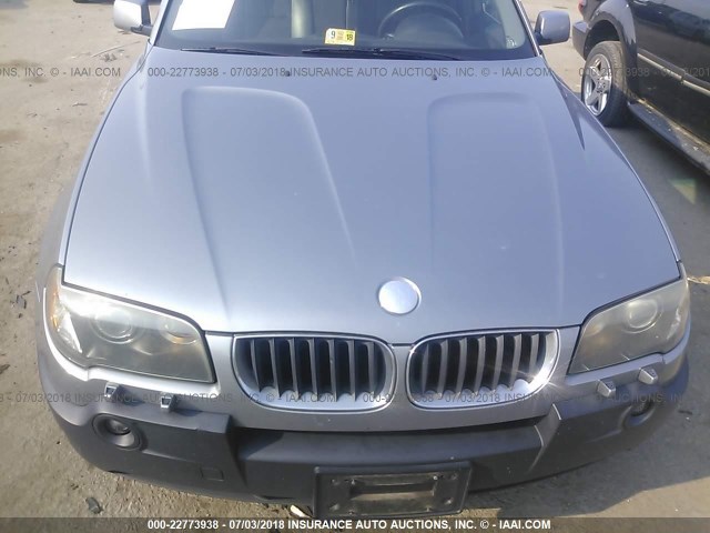 WBXPA73445WC46577 - 2005 BMW X3 2.5I GRAY photo 6