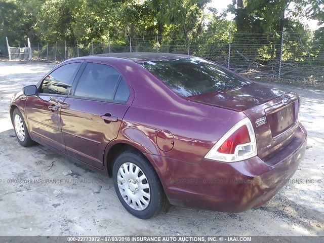 3FAFP06ZX6R224029 - 2006 FORD FUSION S BURGUNDY photo 3