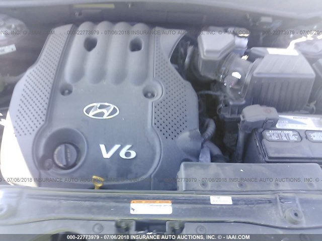 5NMSG73D68H153232 - 2008 HYUNDAI SANTA FE GLS MAROON photo 10