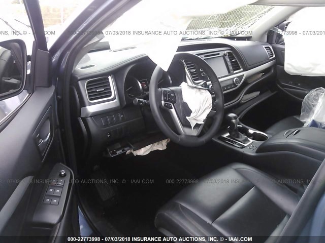 5TDKKRFH7GS127369 - 2016 TOYOTA HIGHLANDER XLE ლურჯი ფოტო 5
