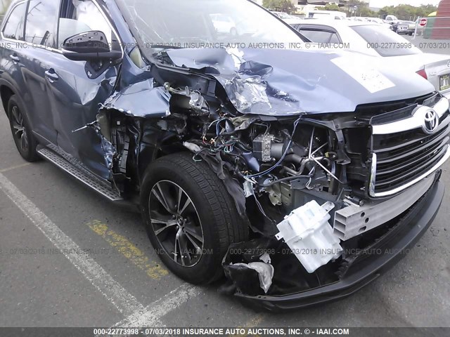 5TDKKRFH7GS127369 - 2016 TOYOTA HIGHLANDER XLE ლურჯი ფოტო 6
