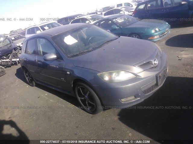 JM1BK344981839085 - 2008 MAZDA 3 HATCHBACK GRAY photo 1