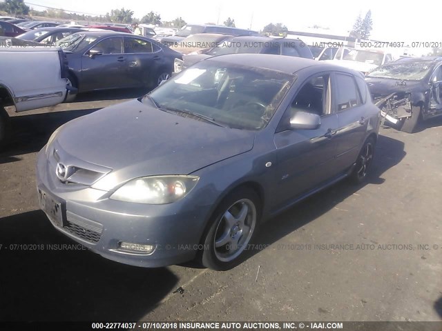 JM1BK344981839085 - 2008 MAZDA 3 HATCHBACK GRAY photo 2