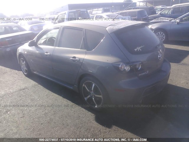 JM1BK344981839085 - 2008 MAZDA 3 HATCHBACK GRAY photo 3