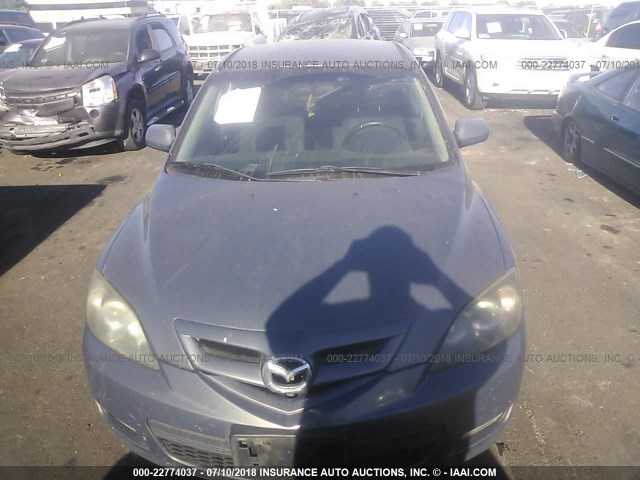 JM1BK344981839085 - 2008 MAZDA 3 HATCHBACK GRAY photo 6