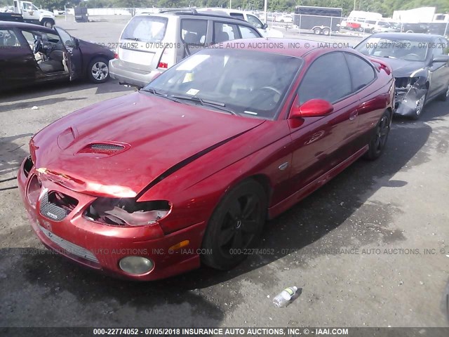 6G2VX12U46L814111 - 2006 PONTIAC GTO RED photo 2