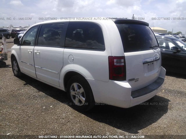 1D8HN54P78B177994 - 2008 DODGE GRAND CARAVAN SXT WHITE photo 3