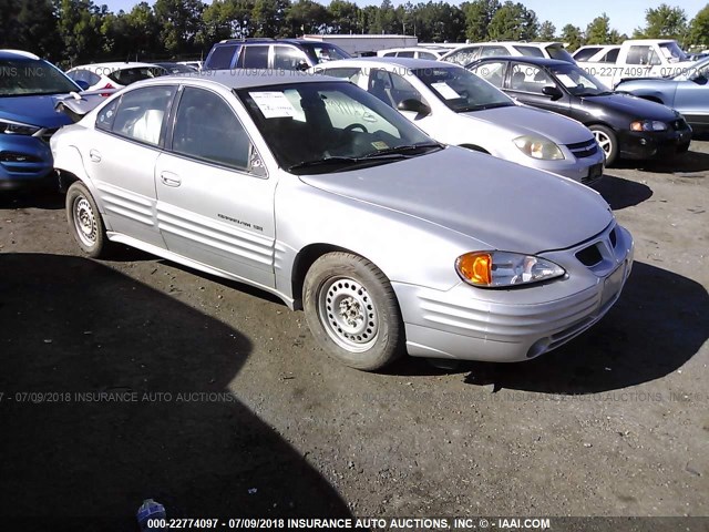 1G2NE52T61M649165 - 2001 PONTIAC GRAND AM SE SILVER photo 1