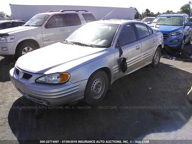 1G2NE52T61M649165 - 2001 PONTIAC GRAND AM SE SILVER photo 2