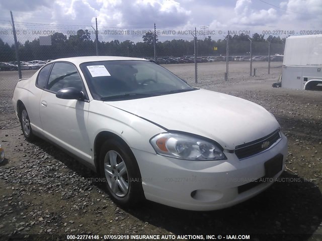 2G1WM15K969432379 - 2006 CHEVROLET MONTE CARLO LT WHITE photo 1