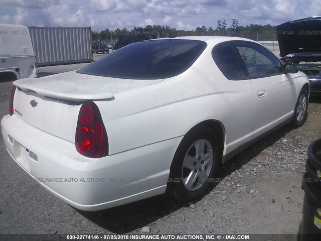 2G1WM15K969432379 - 2006 CHEVROLET MONTE CARLO LT WHITE photo 4