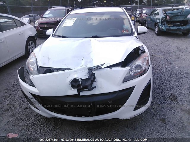 JM1BL1SF8A1331525 - 2010 MAZDA 3 I WHITE photo 6