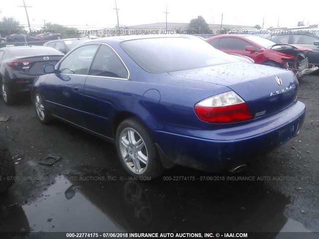 19UYA42683A010140 - 2003 ACURA 3.2CL TYPE-S BLUE photo 3
