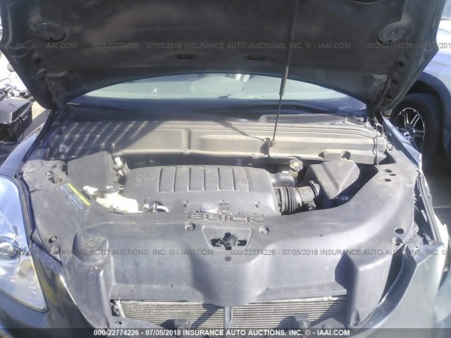5GALVBED7AJ269535 - 2010 BUICK ENCLAVE CXL ნაცრისფერი ფოტო 10