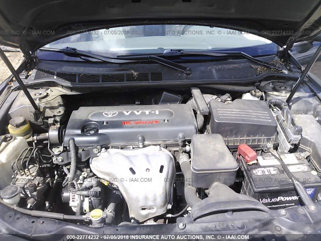 4T1BE46K08U740500 - 2008 TOYOTA CAMRY CE/LE/XLE/SE BLACK photo 10