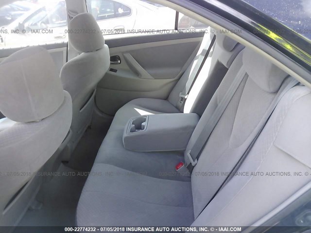 4T1BE46K08U740500 - 2008 TOYOTA CAMRY CE/LE/XLE/SE BLACK photo 8