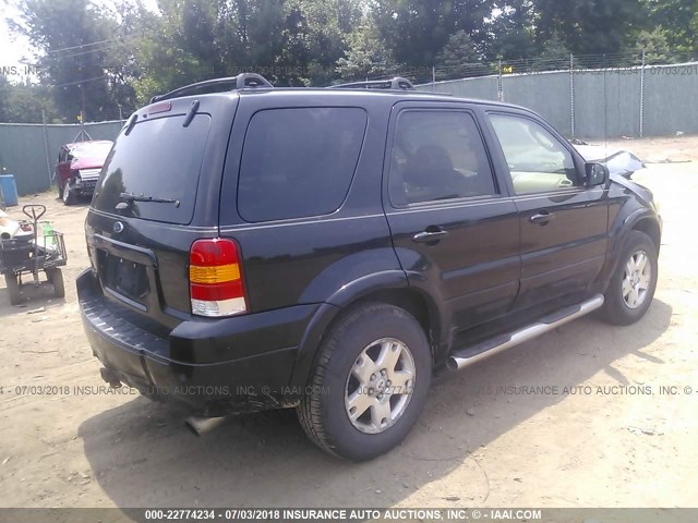 1FMCU94145KA44082 - 2005 FORD ESCAPE LIMITED BLACK photo 4