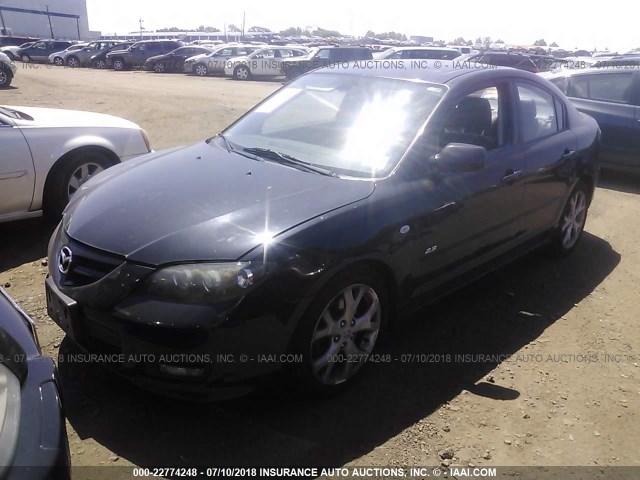 JM1BK324971739473 - 2007 MAZDA 3 S BLACK photo 2