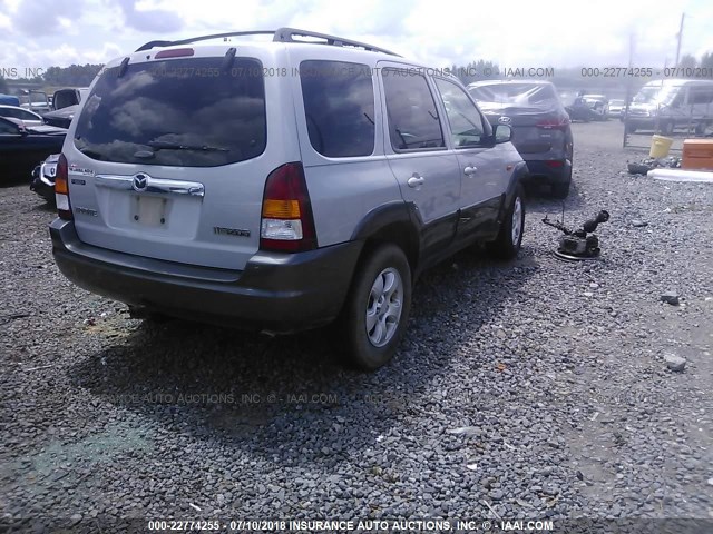 4F2CZ06164KM09391 - 2004 MAZDA TRIBUTE ES SILVER photo 4