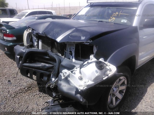 5TELU42N17Z466922 - 2007 TOYOTA TACOMA DOUBLE CAB ვერცხლისფერი ფოტო 6