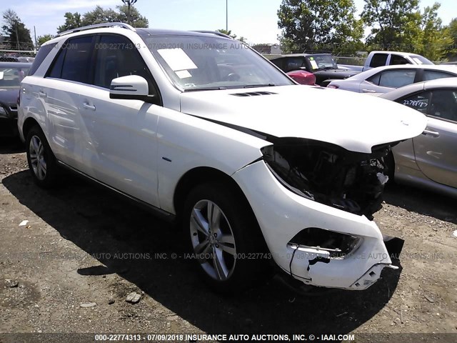 4JGDA5HB3CA009139 - 2012 MERCEDES-BENZ ML 350 4MATIC WHITE photo 1