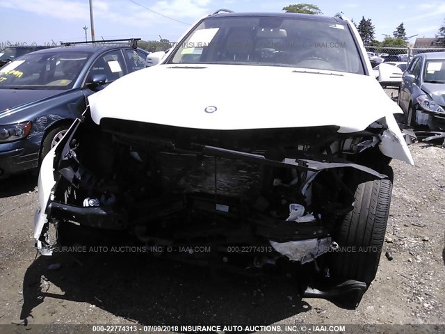 4JGDA5HB3CA009139 - 2012 MERCEDES-BENZ ML 350 4MATIC WHITE photo 6