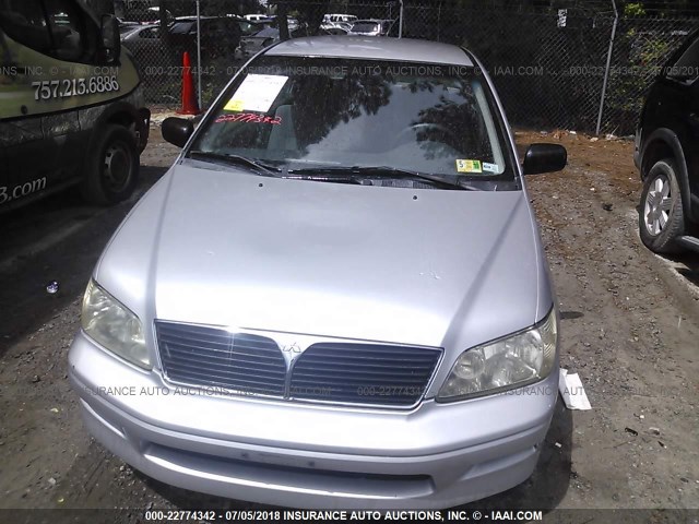 JA3AJ26E93U053940 - 2003 MITSUBISHI LANCER ES SILVER photo 6