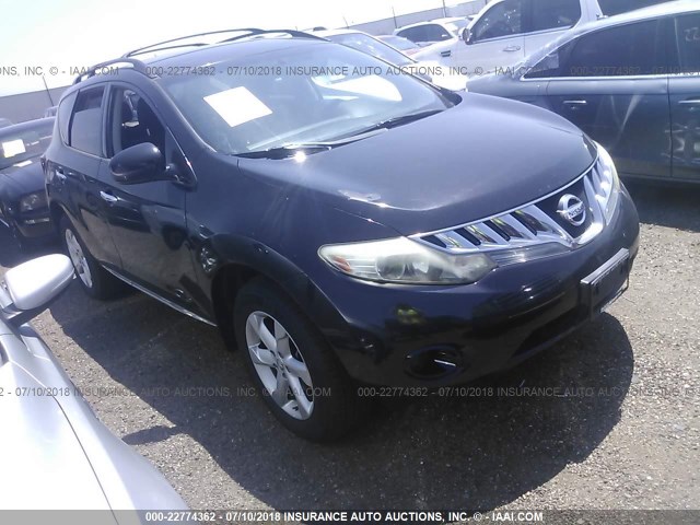 JN8AZ18W09W202554 - 2009 NISSAN MURANO S/SL/LE BLACK photo 1