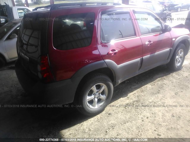 4F2YZ02Z65KM43172 - 2005 MAZDA TRIBUTE I 勃艮第红 照片 4