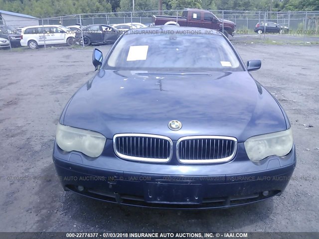 WBAGL63492DP50531 - 2002 BMW 745 I BLUE photo 6