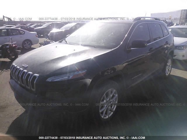 1C4PJMCB4FW687487 - 2015 JEEP CHEROKEE LATITUDE BLACK photo 2