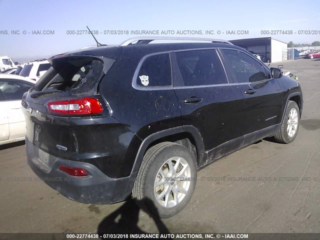 1C4PJMCB4FW687487 - 2015 JEEP CHEROKEE LATITUDE BLACK photo 4