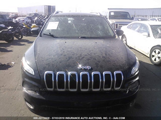 1C4PJMCB4FW687487 - 2015 JEEP CHEROKEE LATITUDE BLACK photo 6